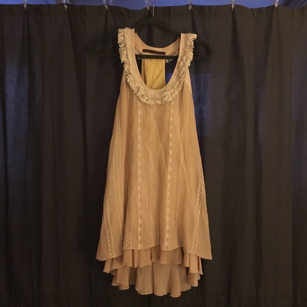 Tan, Linen Dress